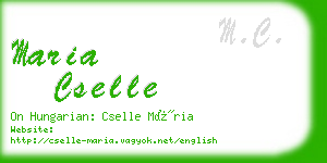 maria cselle business card